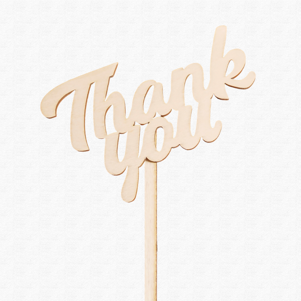 Wooden decoration "Thank you"