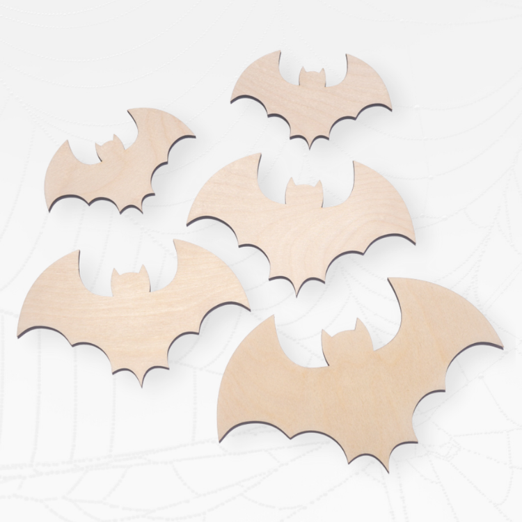 Set of decorative bats