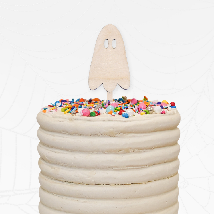 Small ghost cake topper