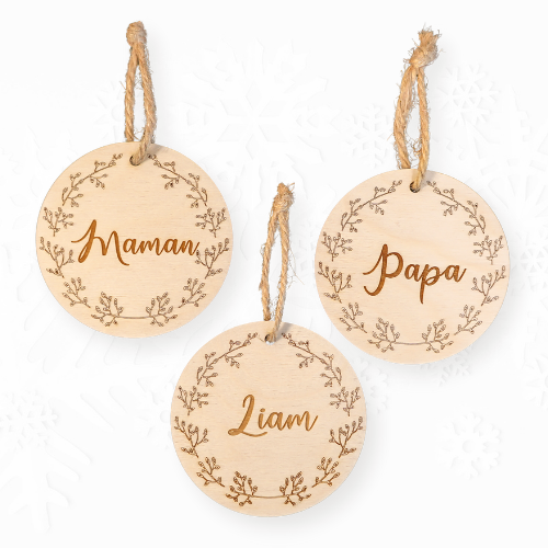 Personalized "first name" Christmas ornament