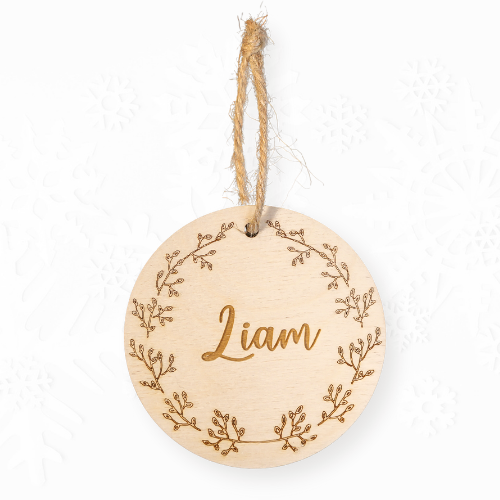Personalized "first name" Christmas ornament