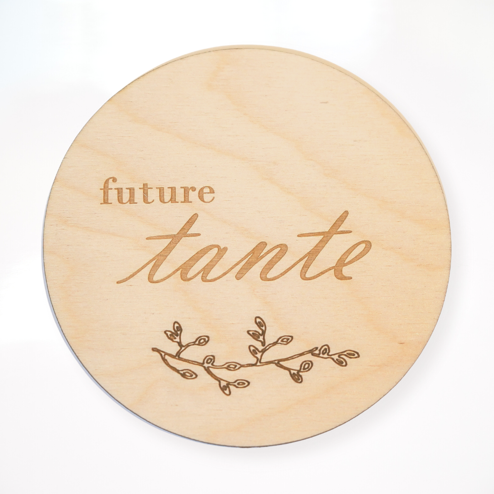 Pastille de bois « future tante / futur oncle »
