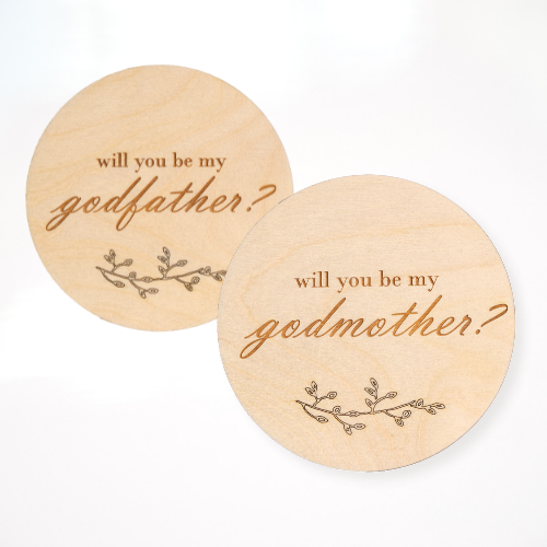 "Will you be my godfather/godmother?" pastille