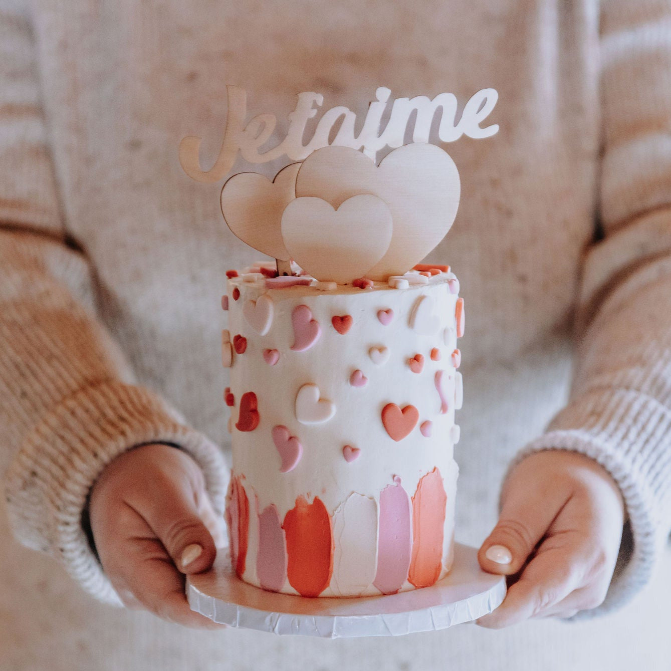 « I Love You » cake topper