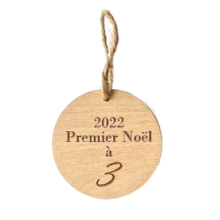 "First Christmas of" personalized ornament
